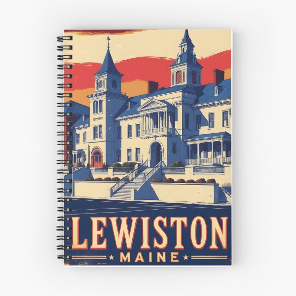 Item preview, Lewiston Maine 1950s USA Vintage Travel Tourism designed and sold by TravelersGems.