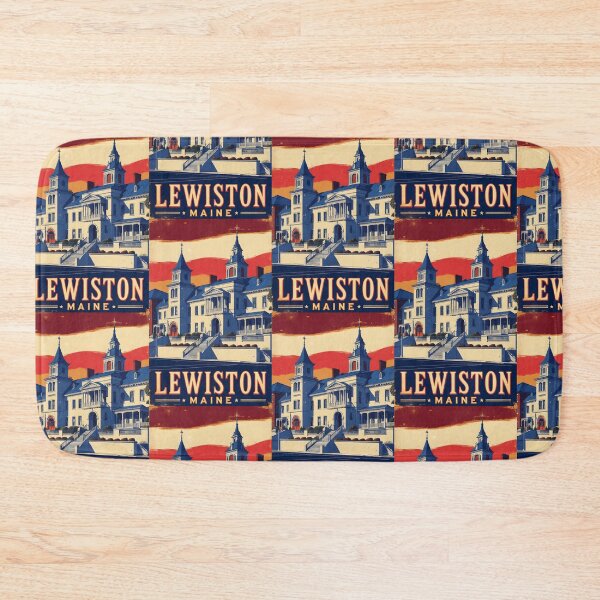 Item preview, Lewiston Maine 1950s USA Vintage Travel Tourism designed and sold by TravelersGems.