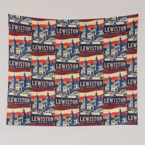 Item preview, Lewiston Maine 1950s USA Vintage Travel Tourism designed and sold by TravelersGems.