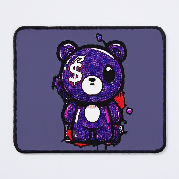 Item preview, Kawaii Purple Bear Money Streetwear Glitch designed and sold by AstronautMerch.