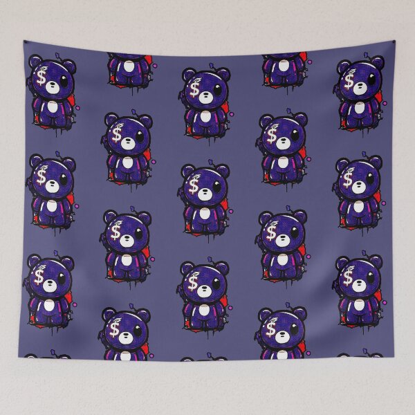 Item preview, Oso Kawaii Morado Dinero Streetwear Glitch  designed and sold by AstronautMerch.