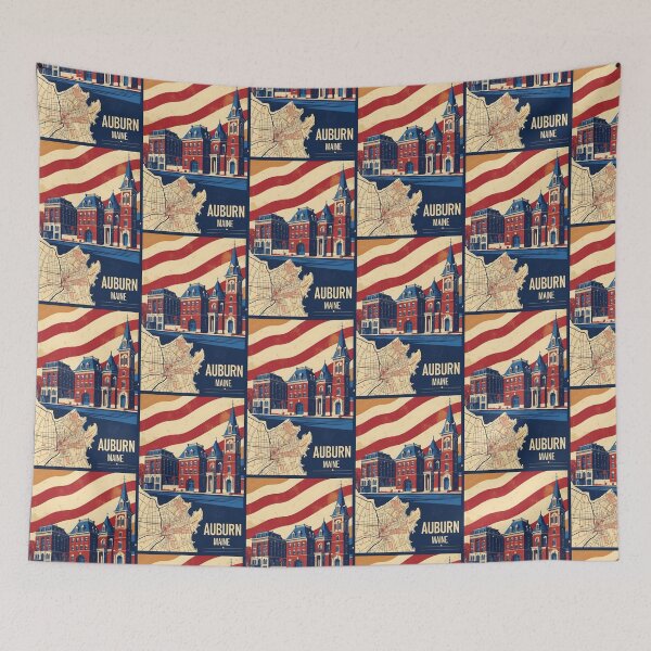 Item preview, Auburn Maine 1950s USA Vintage Travel Tourism designed and sold by TravelersGems.