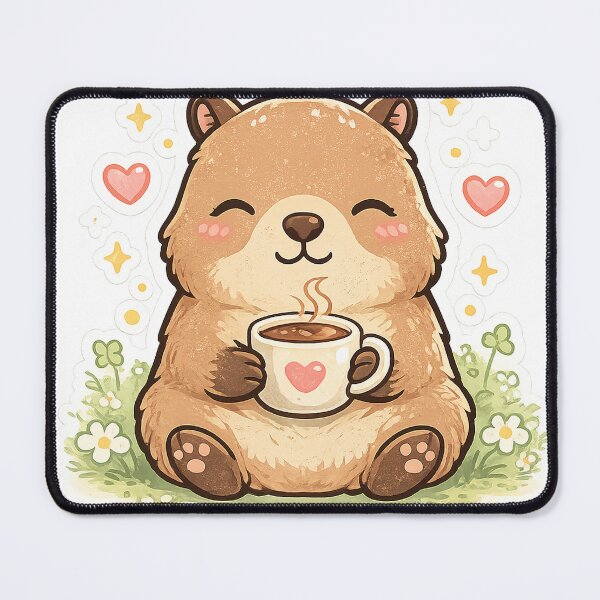 Item preview, Cute Capybara Relax Chill Coffee Time designed and sold by ShreeNavGraha.