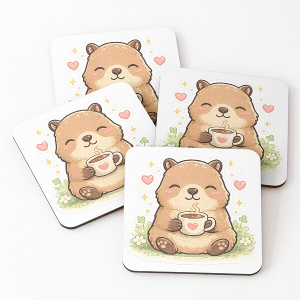 Item preview, Cute Capybara Relax Chill Coffee Time designed and sold by ShreeNavGraha.