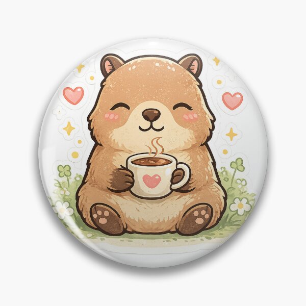 Item preview, Cute Capybara Relax Chill Coffee Time designed and sold by ShreeNavGraha.