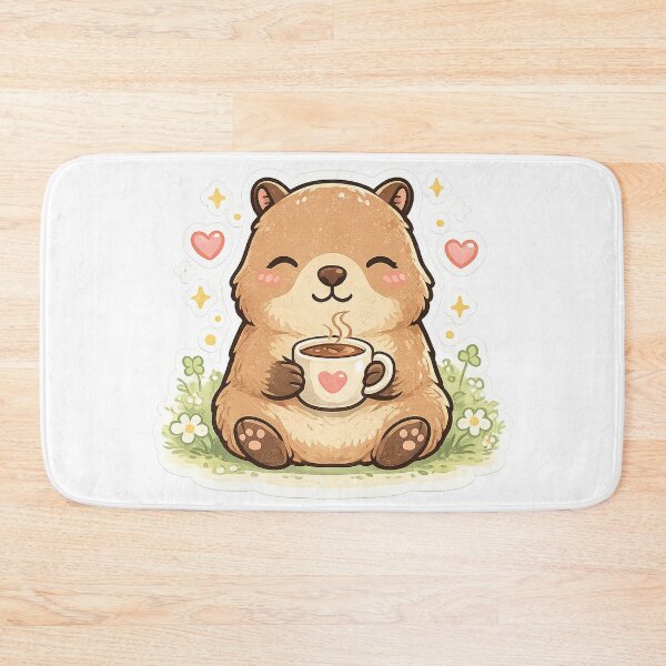 Item preview, Cute Capybara Relax Chill Coffee Time designed and sold by ShreeNavGraha.
