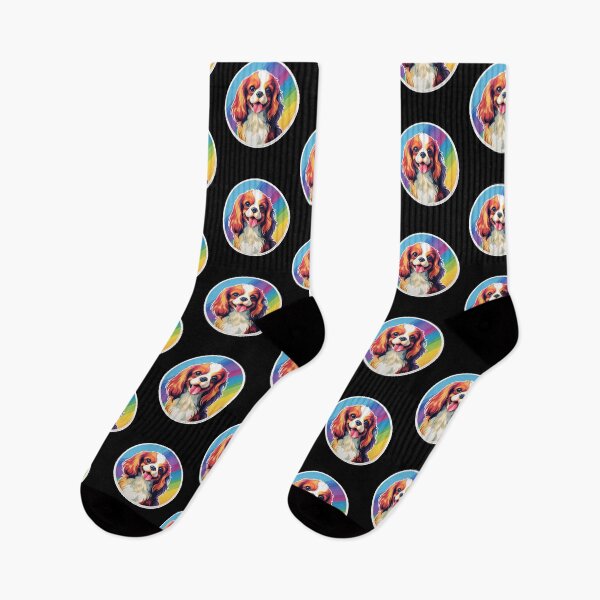 Item preview, Funny Cavalier King Charles Spaniel Colorful Rainbow Cute Mom Dad Kids designed and sold by rafaeltto.