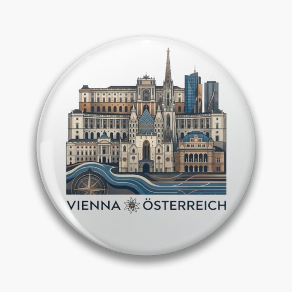 Item preview, Stylized Vienna Cityscape – Minimalist Skyline of Vienna, Österreich designed and sold by RaresS.