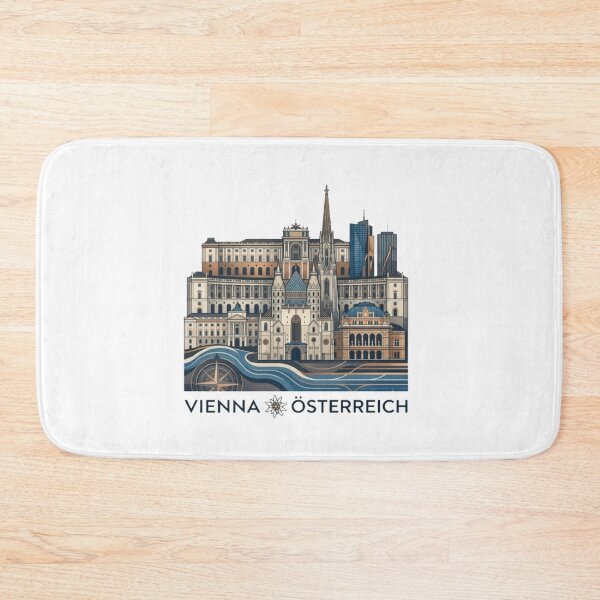 Item preview, Stylized Vienna Cityscape – Minimalist Skyline of Vienna, Österreich designed and sold by RaresS.