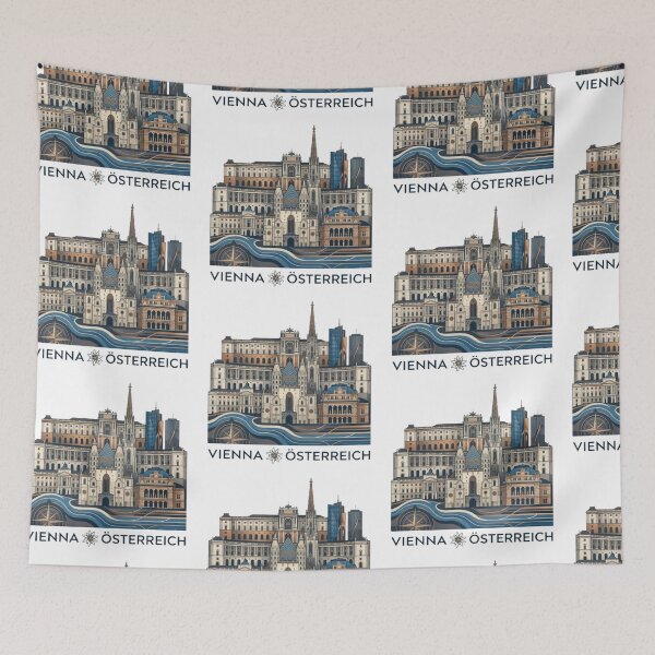 Item preview, Stylized Vienna Cityscape – Minimalist Skyline of Vienna, Österreich designed and sold by RaresS.