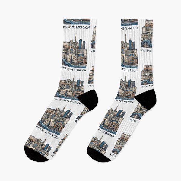 Item preview, Stylized Vienna Cityscape – Minimalist Skyline of Vienna, Österreich designed and sold by RaresS.