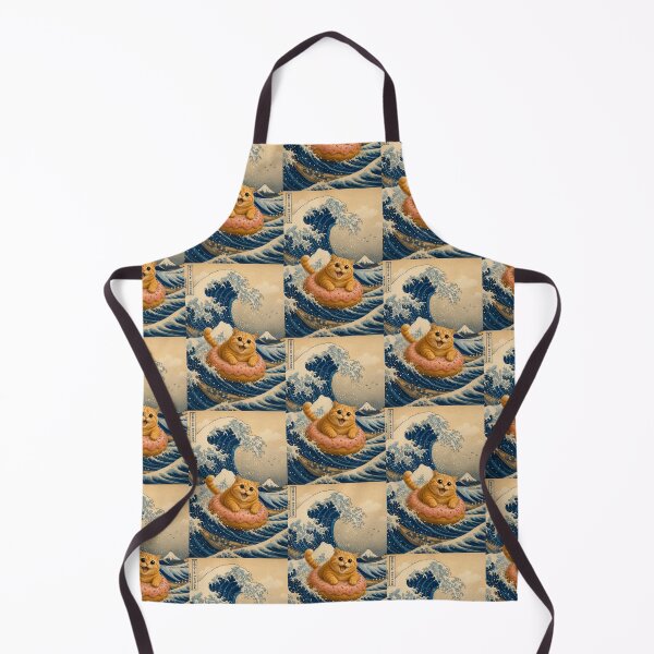 Item preview, Funny Chonky Ginger Tabby Great Wave Dreamscape designed and sold by Mindworx21.