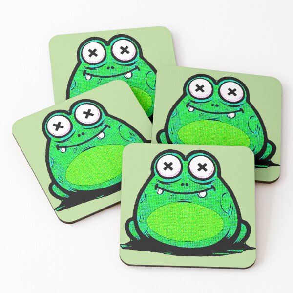 Item preview, Kawaii Frog XX Eyes Mint Green Humor Dark Cute designed and sold by AstronautMerch.