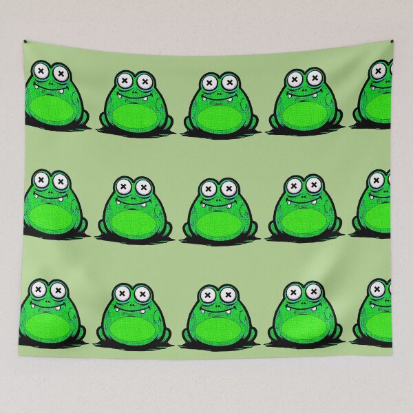 Item preview, Kawaii Frog XX Eyes Mint Green Humor Dark Cute designed and sold by AstronautMerch.