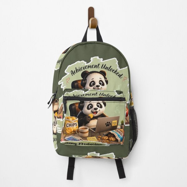 Item preview, Achievement Unlocked Productive Panda Sticker designed and sold by EnginerdStudio.