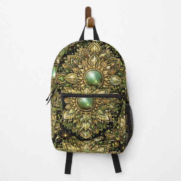 Item preview, Green and gold Gemstone Mandala Pattern Series  designed and sold by Dreamweaver Mandalas.
