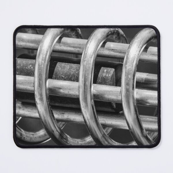 Item preview, Close-Up Metal Coil Springs and Rods Industrial Texture in Black and White Abstract Pattern designed and sold by Nmallia.