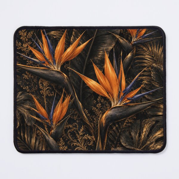 Item preview, Dark Tropical Foliage with Golden Leaves design  designed and sold by Siti Hoiriyah.