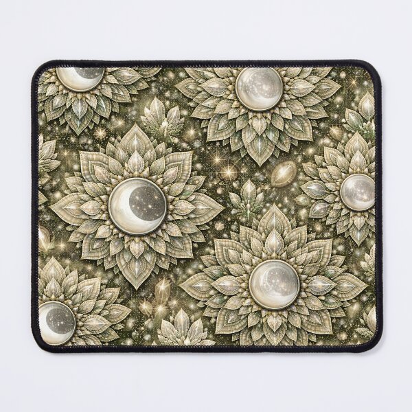 Item preview, Light gold Gemstone Mandala Pattern Series  designed and sold by ElexisND.