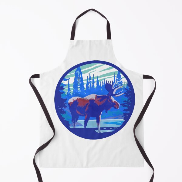 Item preview, Vintage Wilderness Moose Forest Badge Vector Illustration designed and sold by BrewChef.