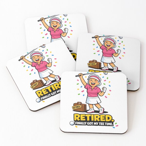 Item preview, Retired Finally Got My Tee Time Golf designed and sold by Print Loft.