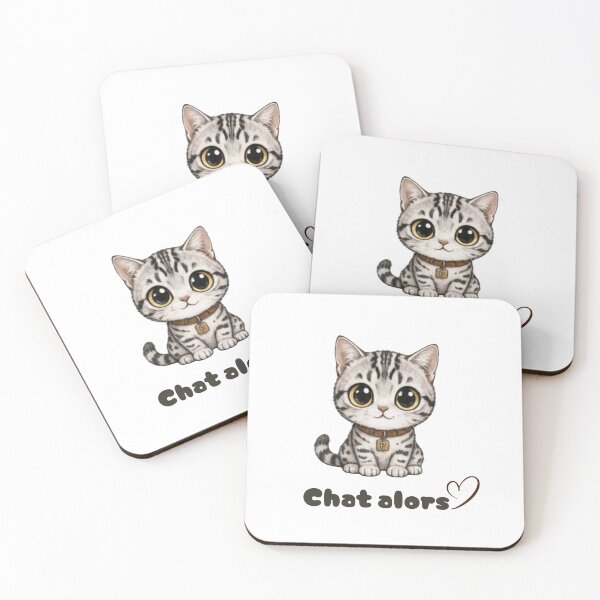Aperçu de l'œuvre cute Cat “Chat Alors” – Funny French Cat créée et vendue par TitiaDesign.