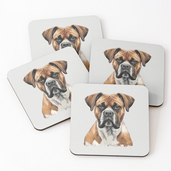 Item preview, Perro bóxer - Arte moderno de mascotas designed and sold by Tklezardesigns.