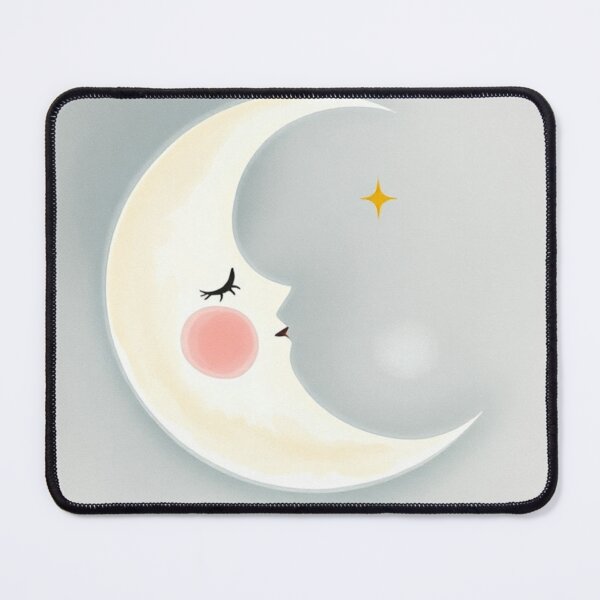 Item preview, Cute Sleeping Crescent Moon Nursery Decor designed and sold by Vida e Arte.