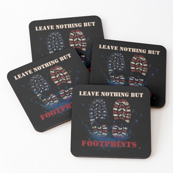 Item preview, Leave Nothing But Footprints Patriotic Hiking USA Flag designed and sold by Frafri92.