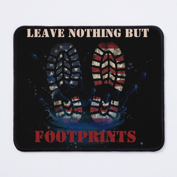 Item preview, Leave Nothing But Footprints Patriotic Hiking USA Flag designed and sold by Frafri92.
