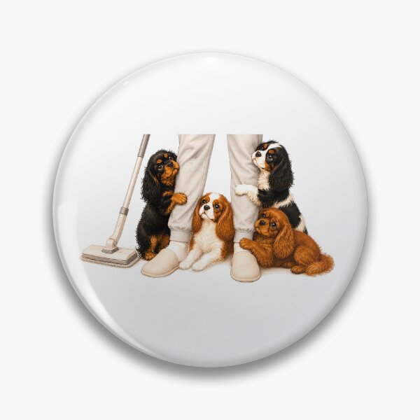 Item preview, Funny Cavalier King Charles Spaniel Cleanup Crew | Blenheim, Black and Tan, Tricolor & Ruby Dogs designed and sold by SakuraWaStyle.