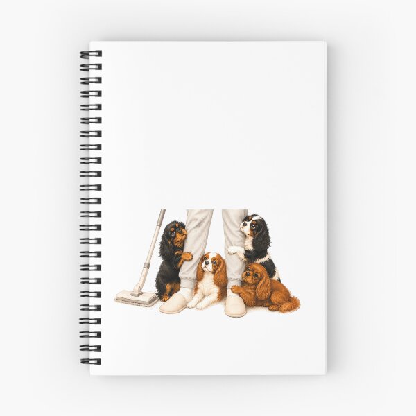 Item preview, Funny Cavalier King Charles Spaniel Cleanup Crew | Blenheim, Black and Tan, Tricolor & Ruby Dogs designed and sold by SakuraWaStyle.