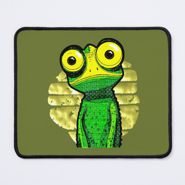 Item preview, Kawaii Chameleon with Big Yellow Eyes, Retro Comic Book Style, Green designed and sold by AstronautMerch.