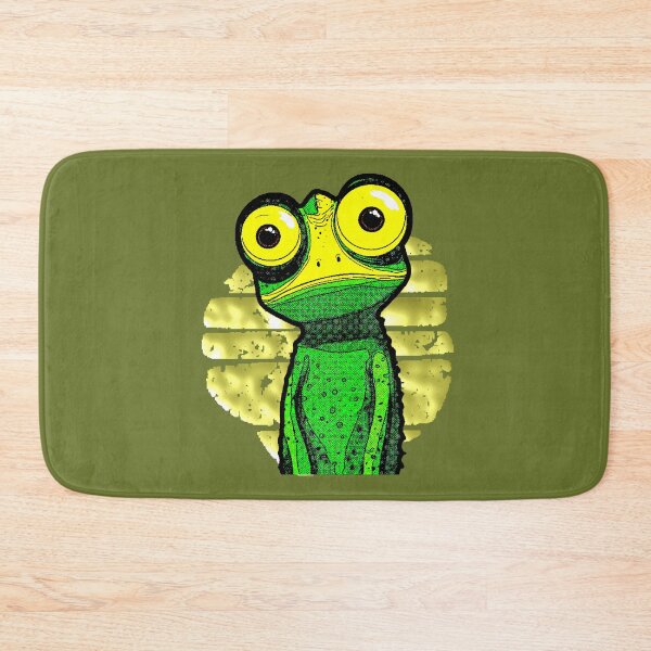 Item preview, Kawaii Chameleon with Big Yellow Eyes, Retro Comic Book Style, Green designed and sold by AstronautMerch.