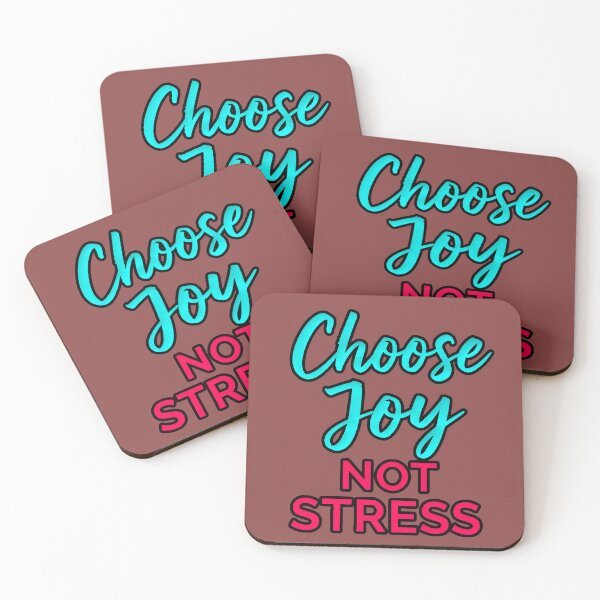 Item preview, Choose Joy Not Stress Positive Motivational Typography designed and sold by AstronautMerch.