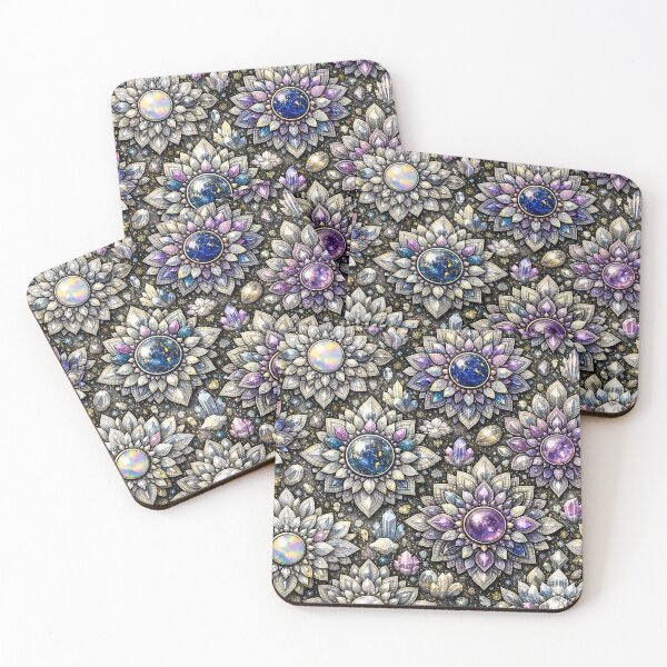 Item preview, silver lavender Gemstone Mandala Pattern Series  designed and sold by Dreamweaver Mandalas.