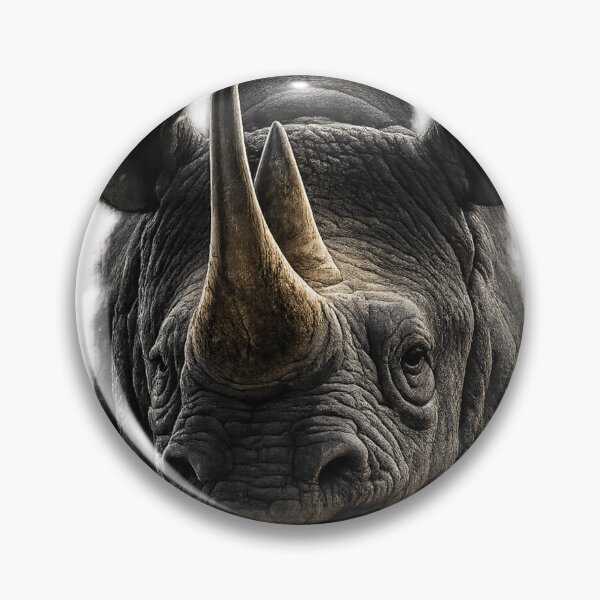 Item preview, Black Rhino Face  | Hyper Realistic Rhino Head Graphic Design for T-Shirt Print designed and sold by ArhaanFashions.