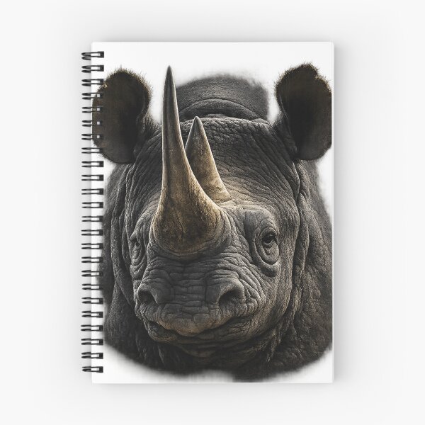 Item preview, Black Rhino Face  | Hyper Realistic Rhino Head Graphic Design for T-Shirt Print designed and sold by ArhaanFashions.