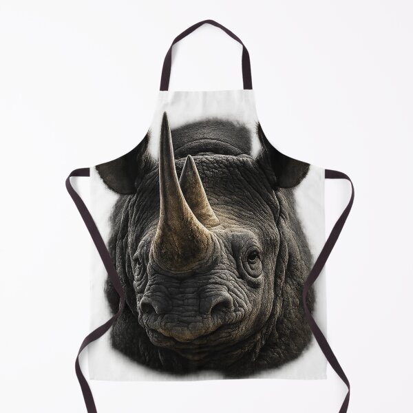Item preview, Black Rhino Face  | Hyper Realistic Rhino Head Graphic Design for T-Shirt Print designed and sold by ArhaanFashions.