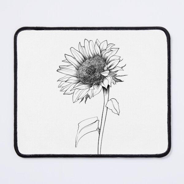 Item preview, Sunflower line art sketch designed and sold by midsketcher.