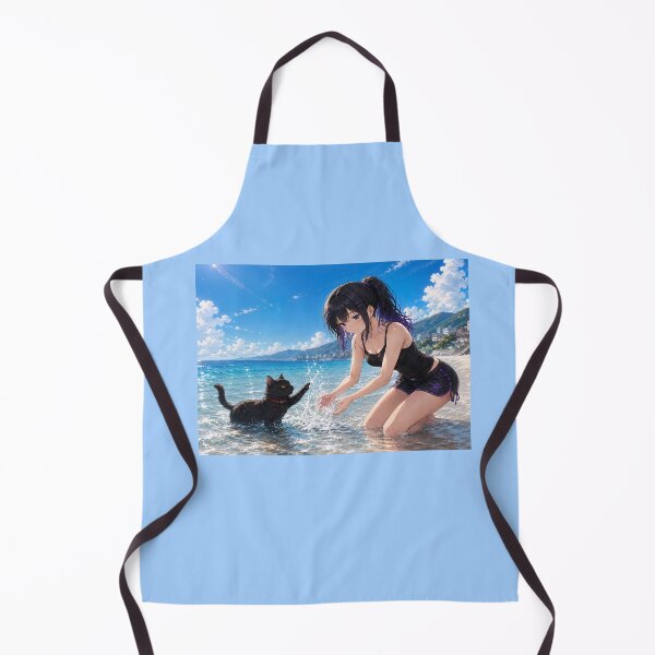 Item preview, Koshin & Kuroneko -Playing in the water at the beach- designed and sold by KOSHIN-NO-KAZE.
