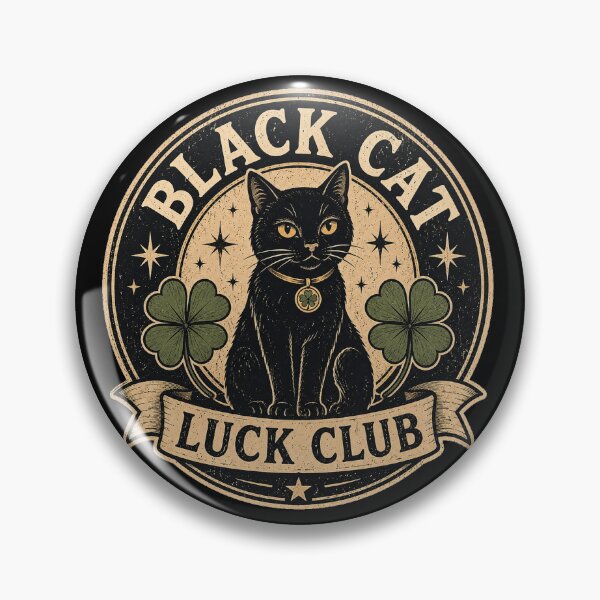 Item preview, Black Cat Luck Club Vintage Cat Lover Graphic designed and sold by the-dovlat.