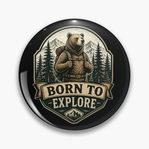 Item preview, Born To Explore Bear Camping Hiking Graphic designed and sold by the-dovlat.