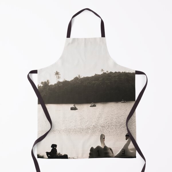 Item preview, Silhouette of Swan Pedal Boats and Resting Figure at Parque de Pituacu Lake designed and sold by ThaCriações.