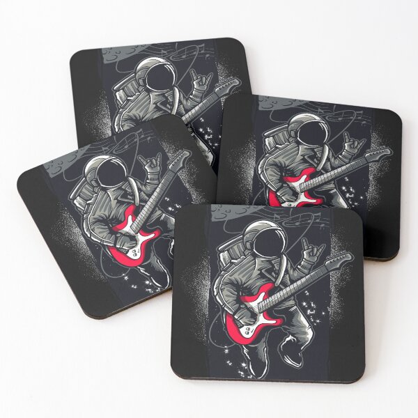 Item preview, Rockstar Astronaut Floating in Space Playing Electric Guitar Graphic designed and sold by BrewChef.
