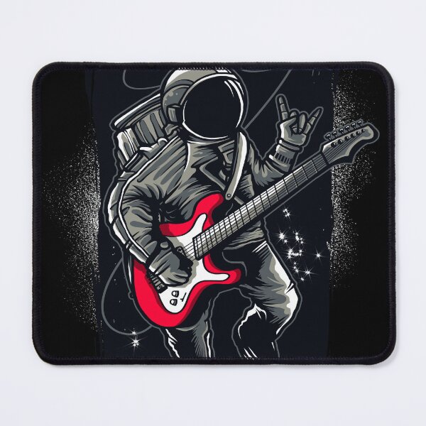 Item preview, Rockstar Astronaut Floating in Space Playing Electric Guitar Graphic designed and sold by BrewChef.
