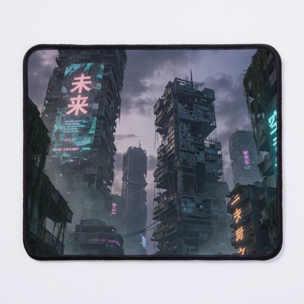 Item preview, Cyberpunk Dystopian City with Neon Signs designed and sold by Pioneer Spirit Market.