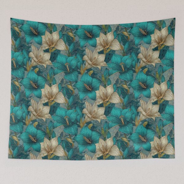 Item preview, Ornamental Amaryllis Print  - Botanical Garden Pattern   - Housewarming Gift Ideas designed and sold by RoyalStarsPatts.