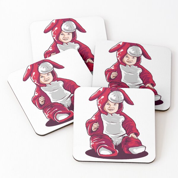 Item preview, Cute Baby in Red Donkey Onesie Costume Vector Art designed and sold by BrewChef.