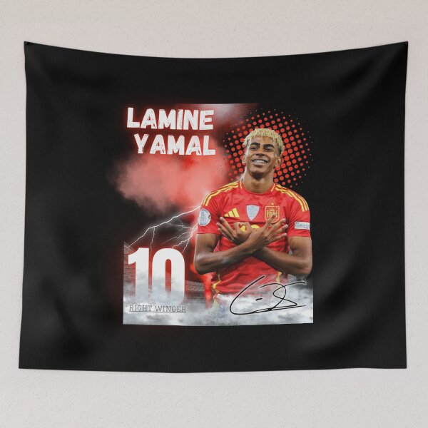 Item preview, Lamine Yamal Barcelona Spain Wonderkid Football Art Design Poster designed and sold by WildPetal.